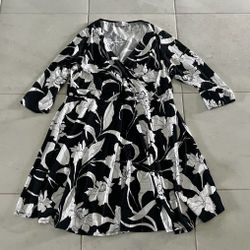 Meera Lane Black & White Dress Size 3X