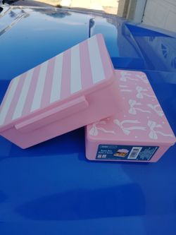Pink and tan bento boxes new 🆕