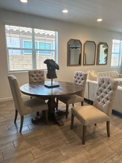 New Living spaces dining table and chairs