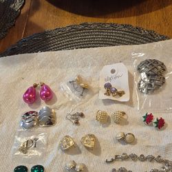 14 pair of women's earrings