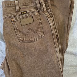 WRANGLER Light Brown MEN'S Pants Size 38 X 31
