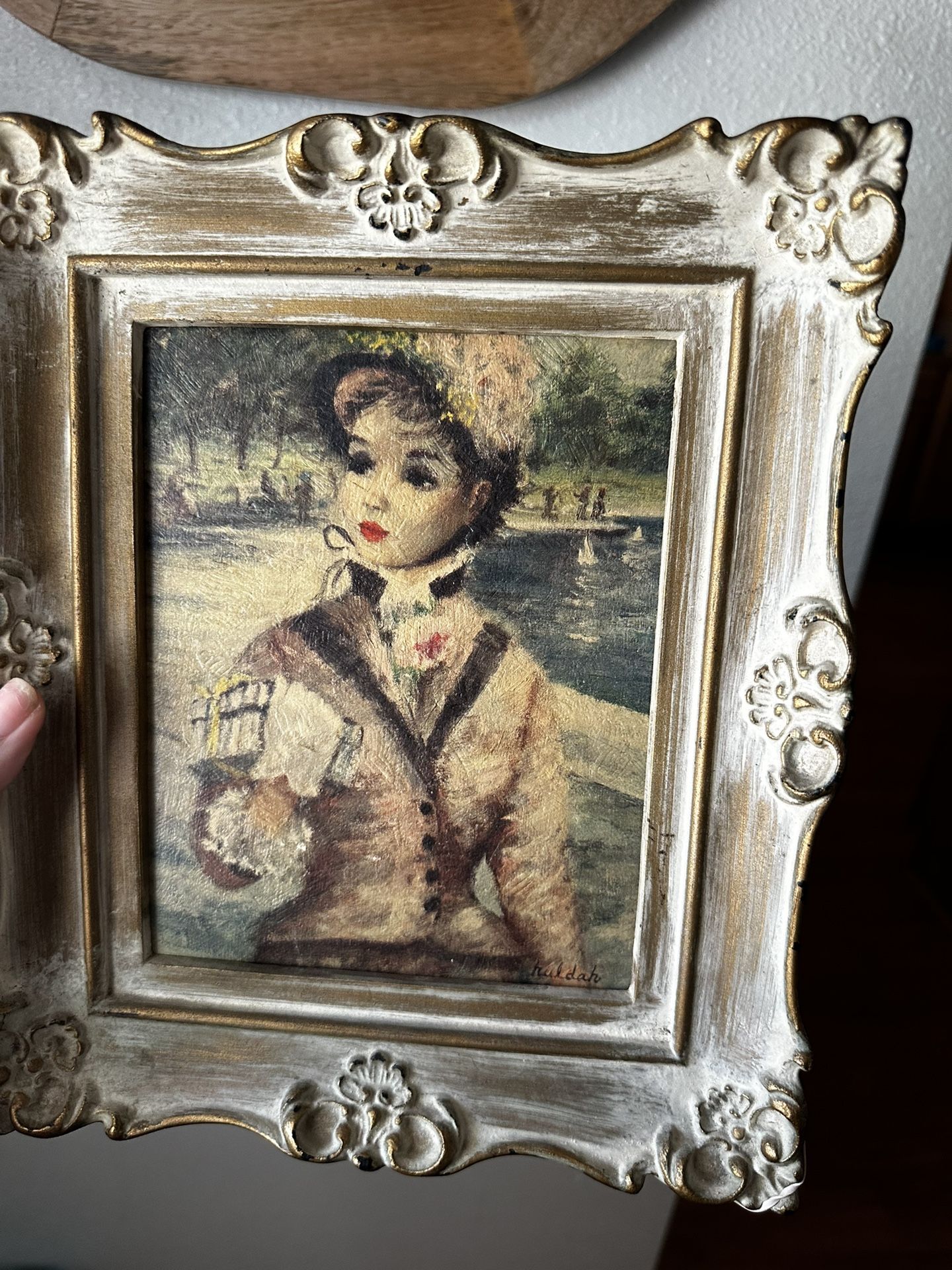 Vintage Jeff Huldah 1950's Fashionable Women in Central Park Print wall art deco