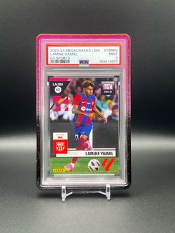 Lamine Yamal 2023 Panini Megacracks LaLiga EA Sports #108BIS PSA 9 True Rookie Card