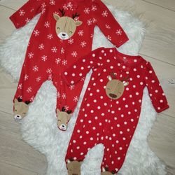 Winter Fleece Pajamas,  3m,  $8