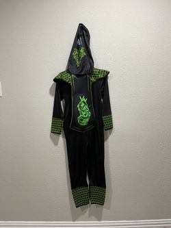 Halloween - Green ninja child costume, Size M (8-10)