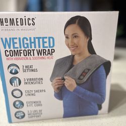 Homedics weighted comfort wrap with vibration and heat