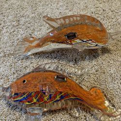 Blown glass fish with Authentic Murano stickers 