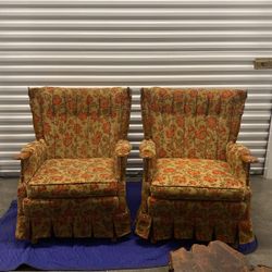 Vintage Wing Back Chairs 