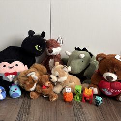 Plush Toy Bundle – Variety of Stuffed Animals (Great Condition)