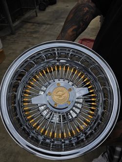 13x7 All Chrome USA w/gold nipple