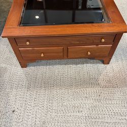Glass Top Square Coffee Table $100 or best offer