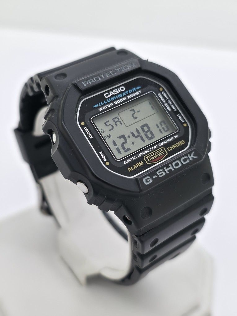 Casio G Shock DW 5600E 44mm Digital Quartz Alarm Chrono WR
