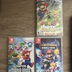 Switch Games! Mario wonder/Mario party/Super smash/Mario + rabbids