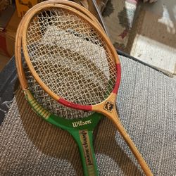 Vintage Wilson Junior Tennis Badminton Rackets 