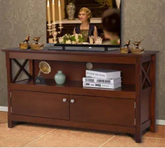 44" Wooden Storage Cabinet Tv Stand 