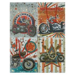 Motorcycle Flat Foil-Stamped Gift Bag (S)