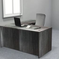 60”x72” L-shape Deak With Filing Cabinet 