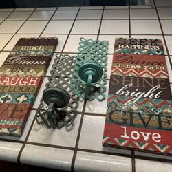 Wall Decor And Candle Holders 