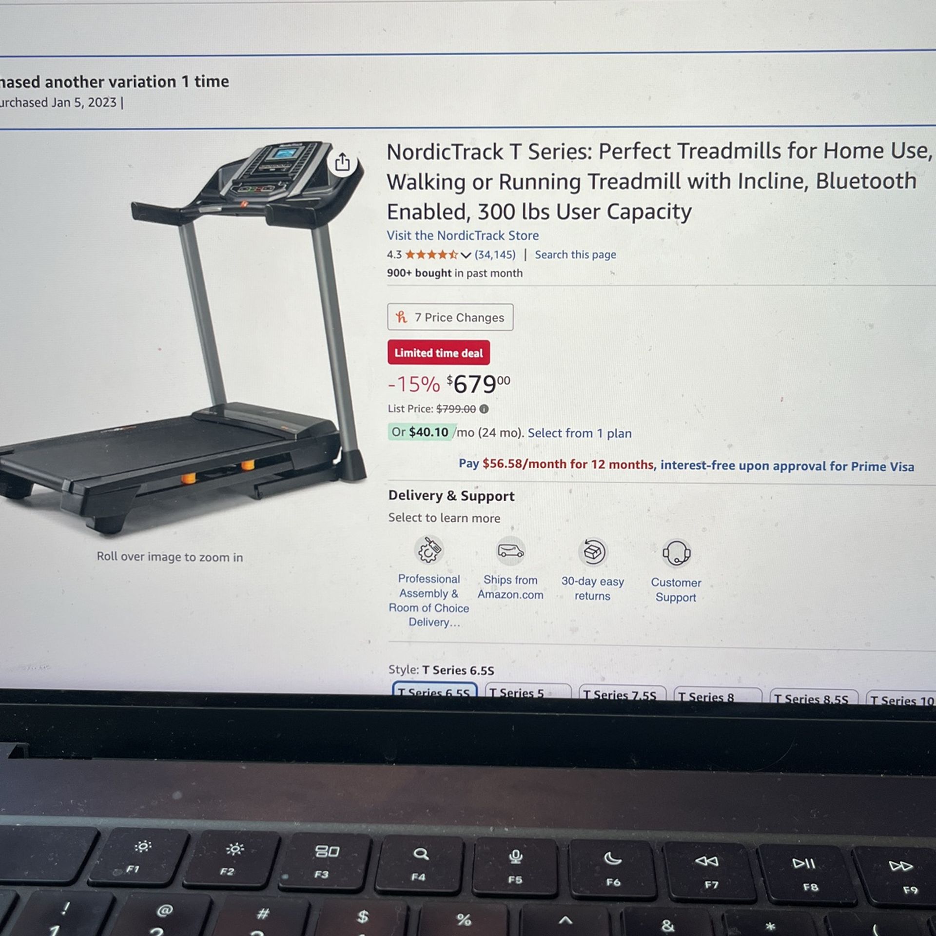 Nordictrack T series Treadmill , Hardly Used Like New