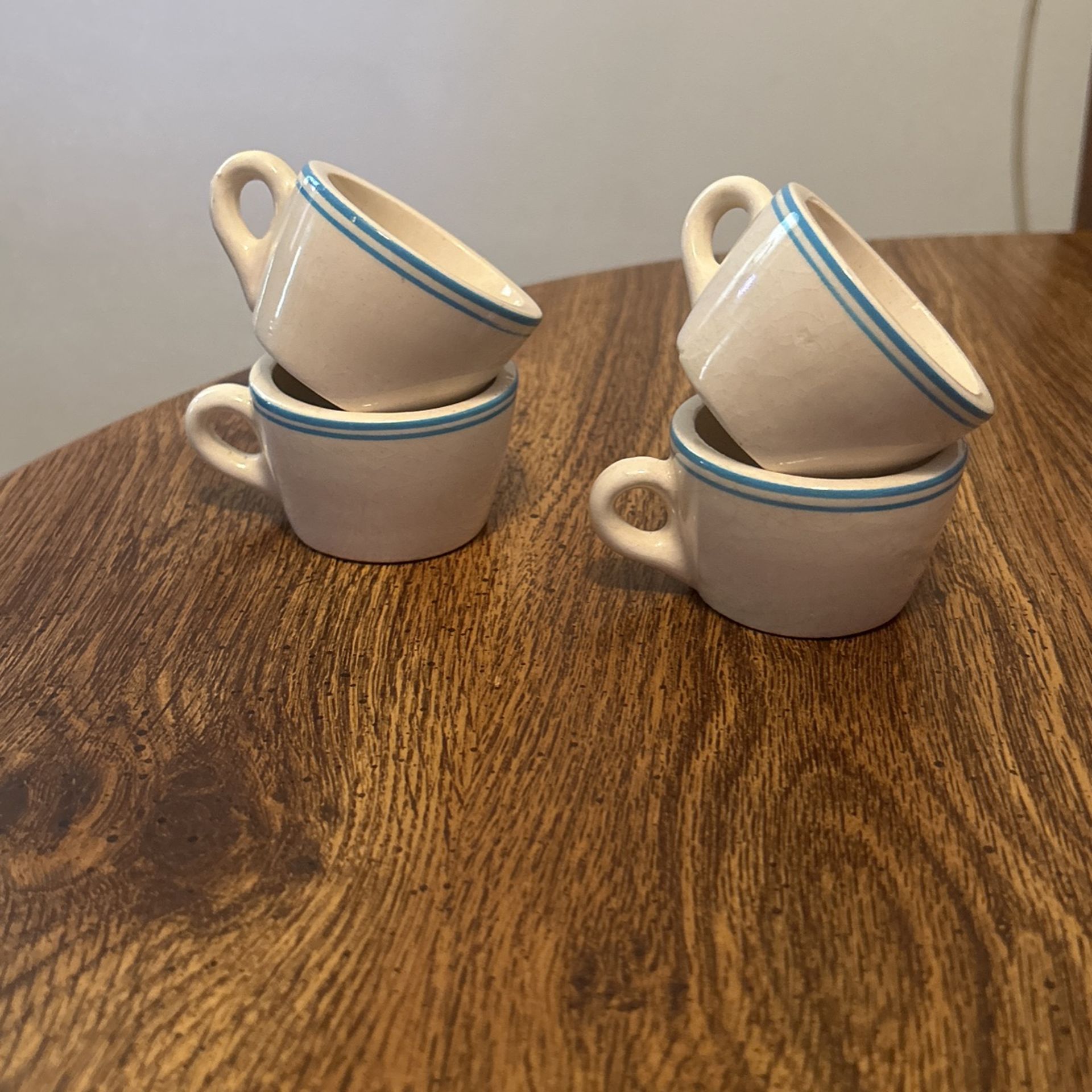Set Of Four Small Tea Cups