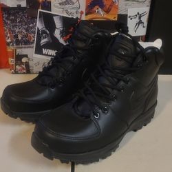 Authenticity Guarantee
Nike Manoa Leather Triple Black 454350 003 Men's Size 8