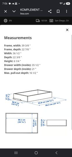 4 IKEA Komplement drawers (39" wide)