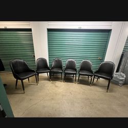 6 Black And Gold Dining Room Chairs $50 Each