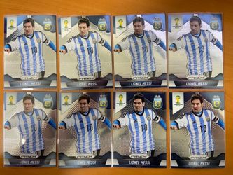Lionel Messi - 2014 Panini Prizm World Cup #12 - (8) Card Lot!