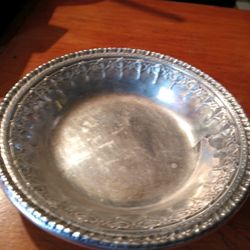 Antique Vintage Sterling Silver Plate 