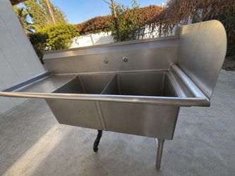 GSW Commercial Stainless Steel 2-Compartment Sink