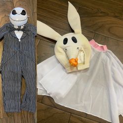 Kids Nightmare Before Christmas costumes Jack Skellington & Zero