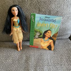 Disney Pocahontas Barbie Doll With Book