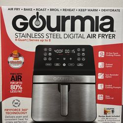 BRAND NEW SEALED Gourmia 8Qt Stainless Steel Digital Air Fryer