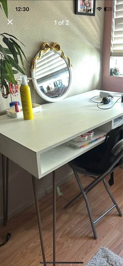 white desk
