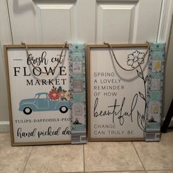 Spring Reversible Wall Sign