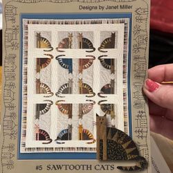 Sawtooth Cats Quilt Pattern