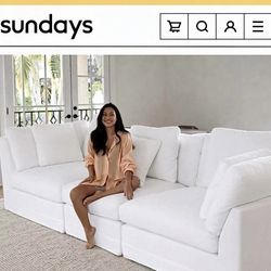 NEW IN-BOX + Free Same-Day Local Delivery Sundays™ Get Together™ 3-Piece Modular Sofa in Performance Fabric (Retail $4,000+tax)