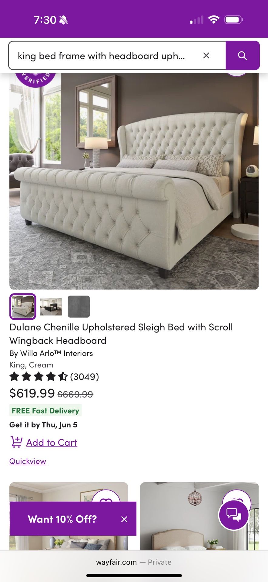 Wayfair Kind Bed Frame