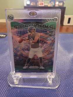 Caleb Williams Prizm Fireworks Rookie Card Bears