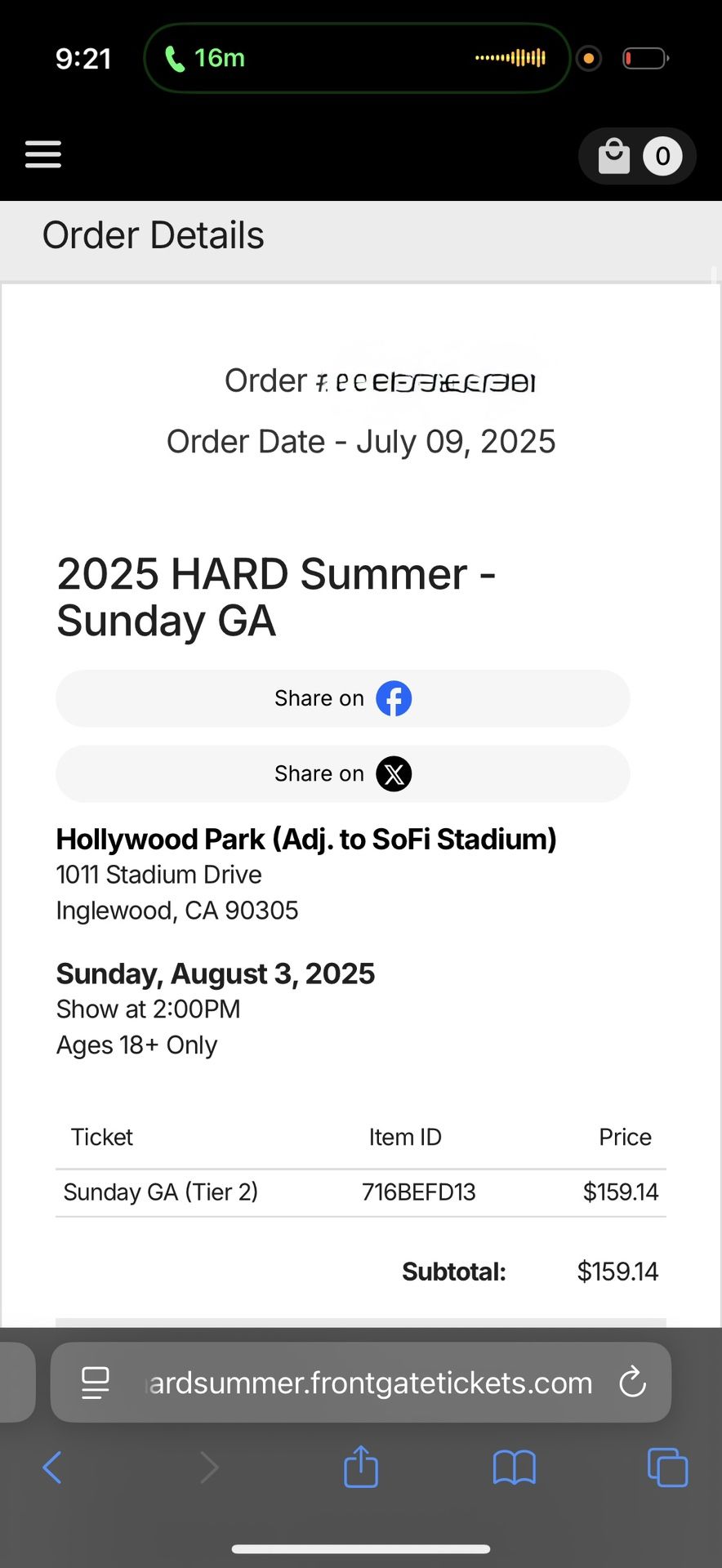 HARD SMR TICKET SUNDAY
