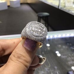 10k Gold Diamond Men’s Baguettes Ring With 3.25ct Diamond ..💎💎💎💎