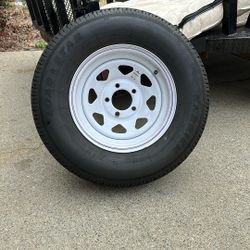 Trailer Rim and Tire