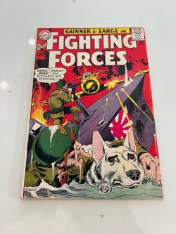 Our Fighting Forces 87 DC War Comics, Kubert Cover, Gene Colan Art, Silver Age 1964, 5.0