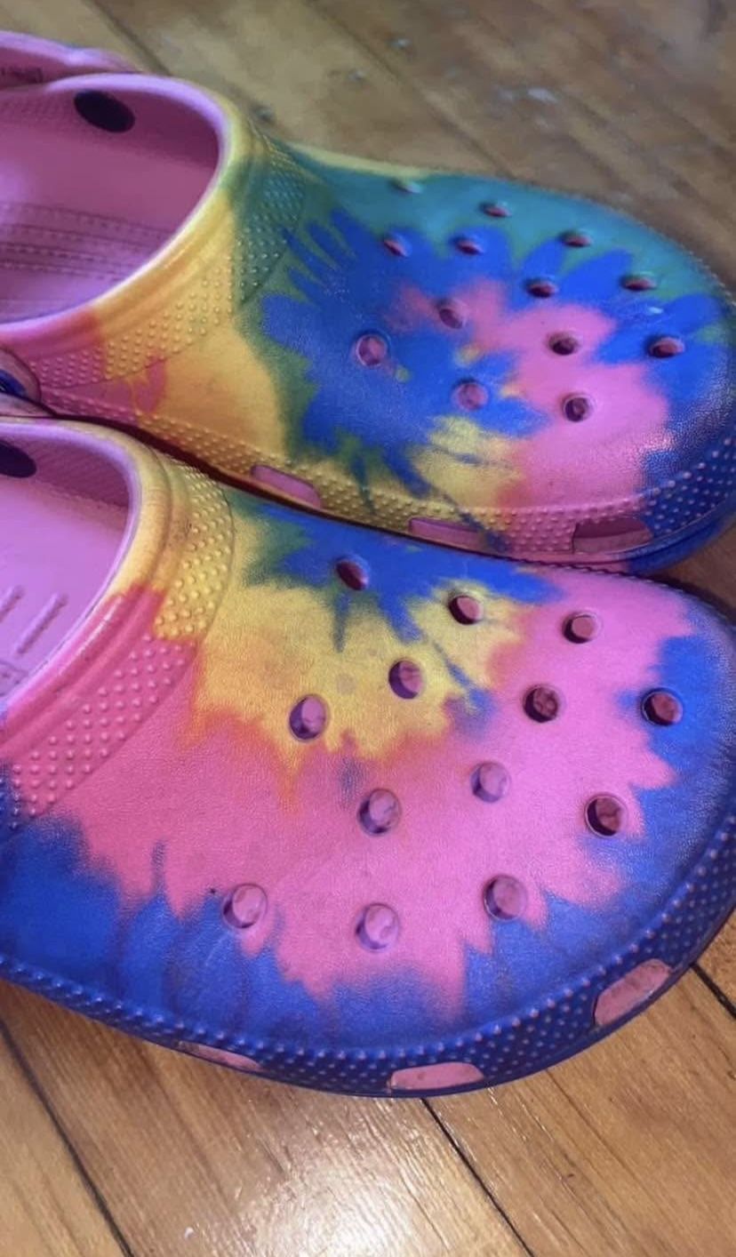 Women’s Tie-Dye Crocs, Size 8