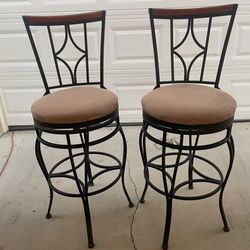 Two Swivel Bar Stools