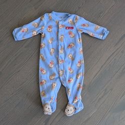 Carter's Baby Boy Footed Fleece 'Handsome' Bodysuit, Blue, 6 Months