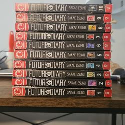 Future Diary Volumes 1 Through 10- Orginal Black Cover