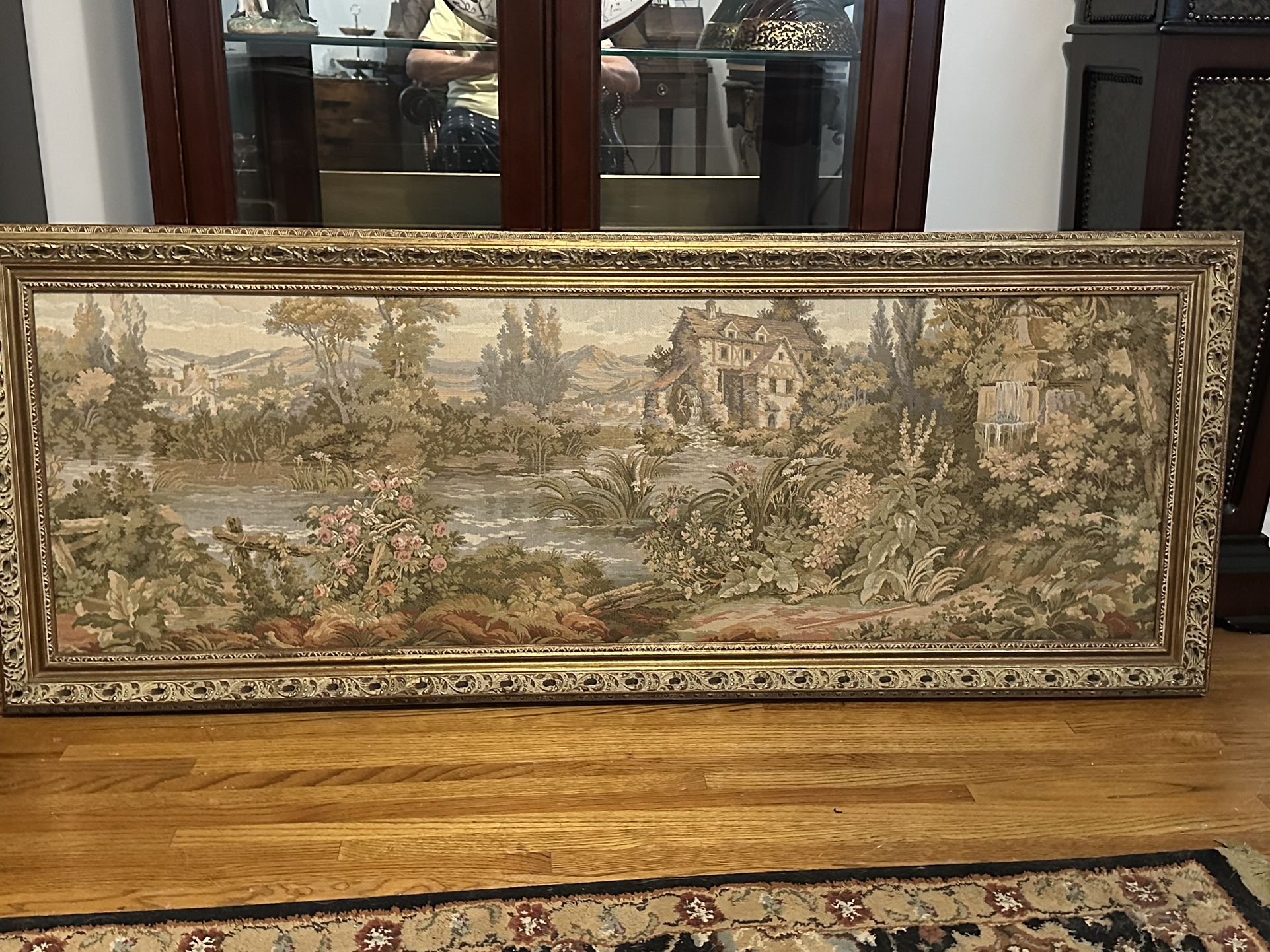 Gorgeous Large Framed Tapestry 63”x 25”