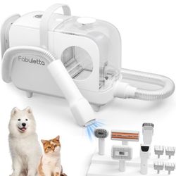 Fabuletta Dog Grooming Kit, 6-in-1 Professional Pet Grooming Vacuum Brand New