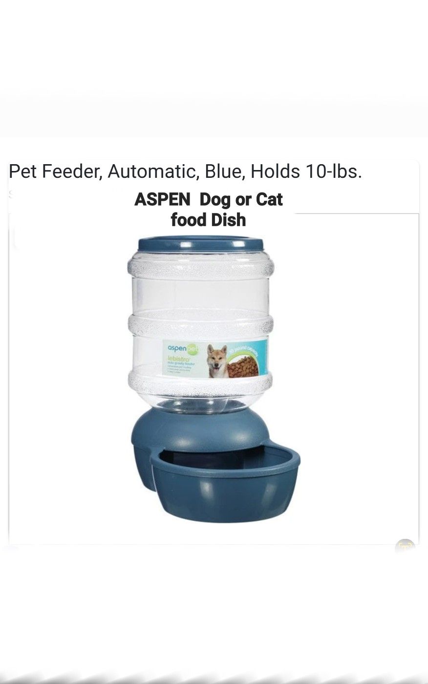 Dog or Cat Food Dish Holds 10 Lbs